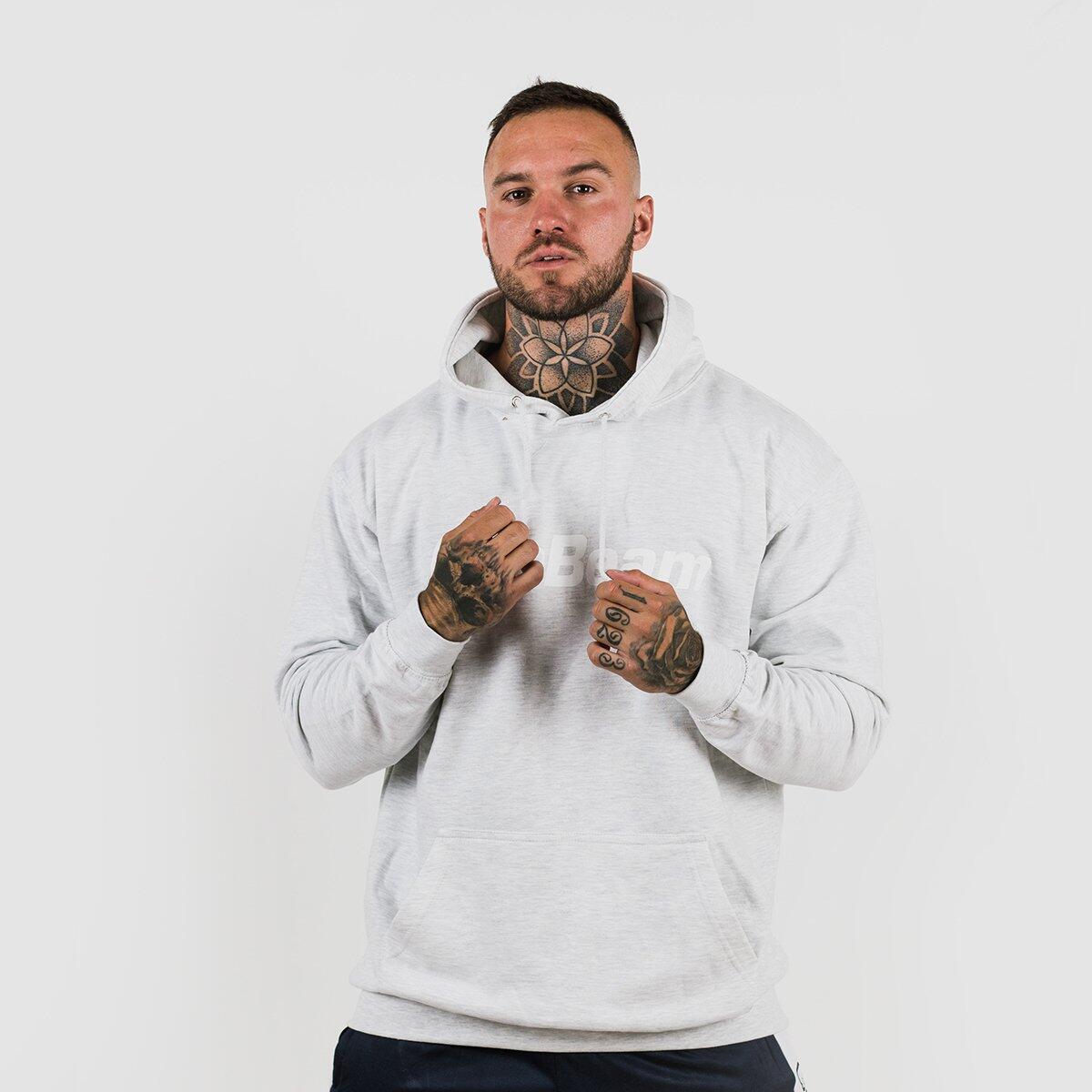 Bluza męska fitness z kapturem szara PRO Hoodie