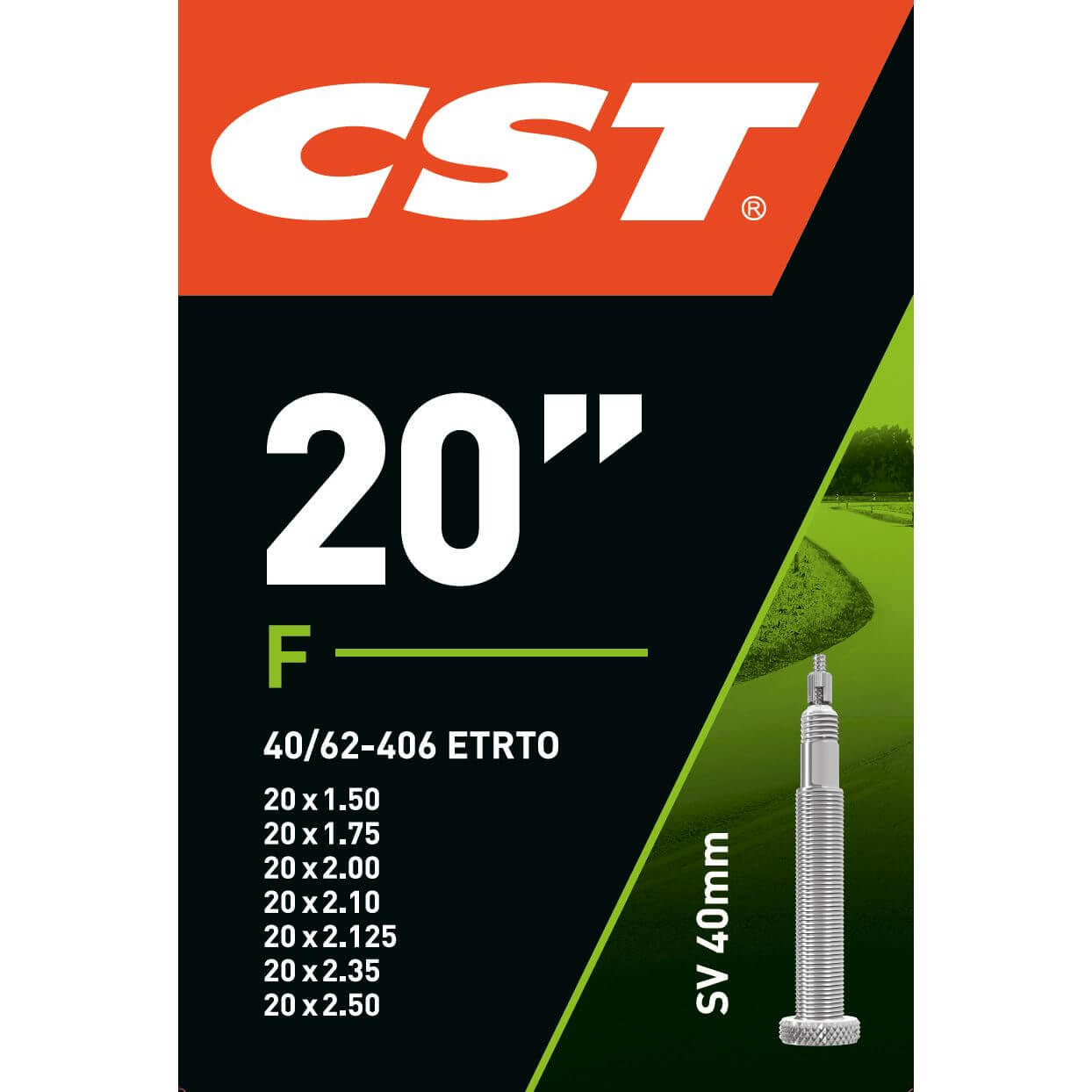 CST dętka 20 x 1.50–2.50 FV 40 mm czarna