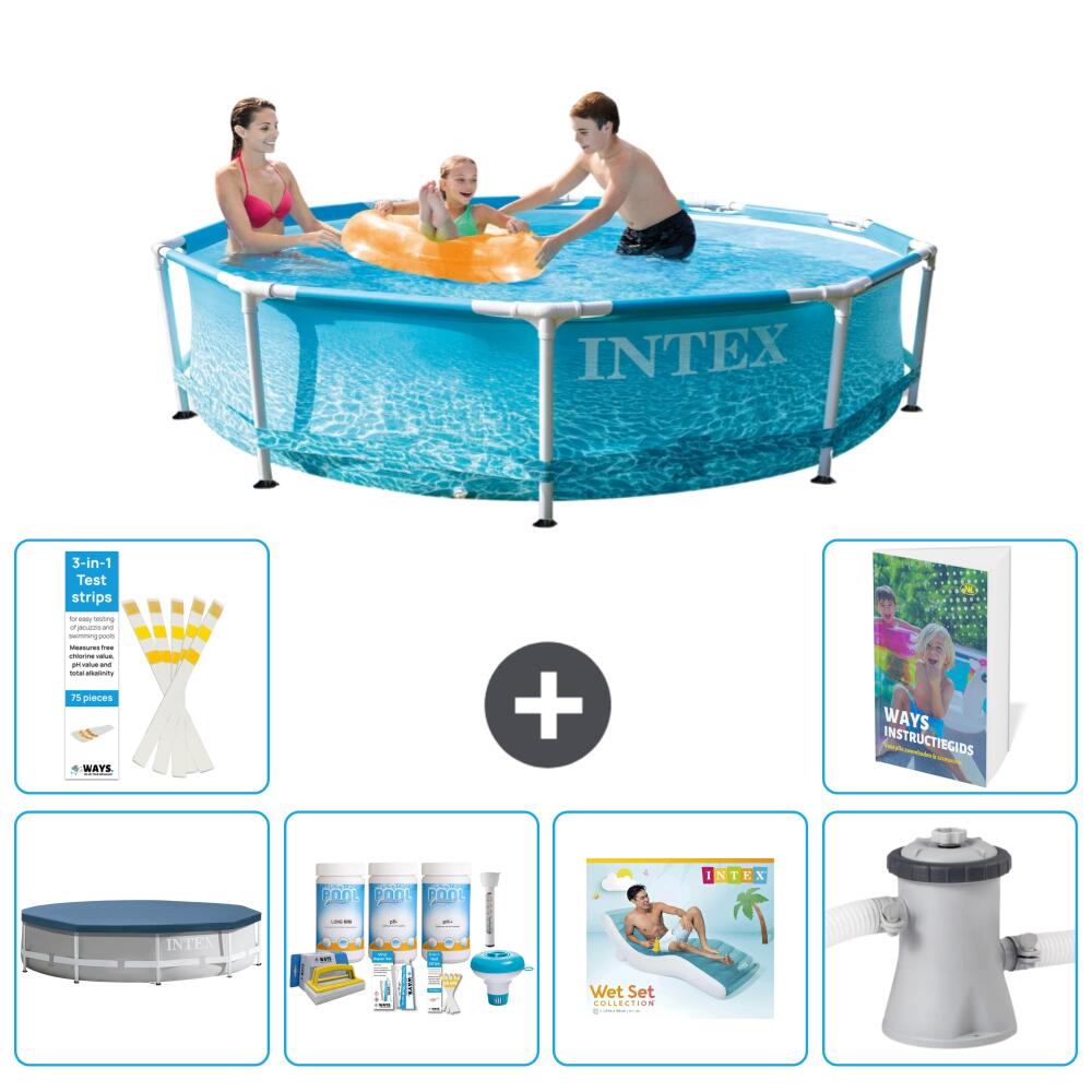 INTEX Basen ze stelażem Okrągły - 305x76 cm - 7-częściowy S172