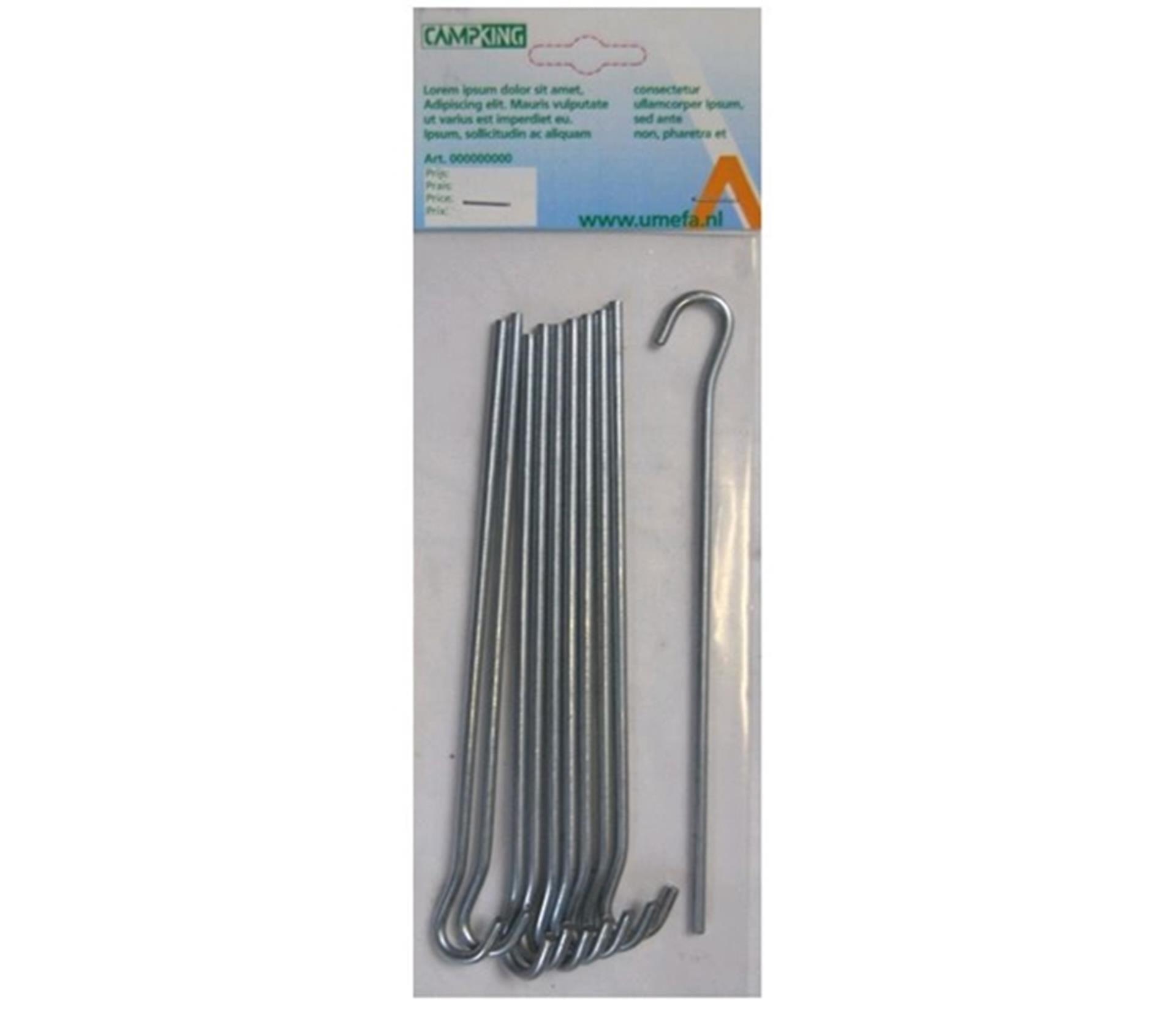 Campking Umefa kołek z otwartym oczkiem 18 cm 10 szt
