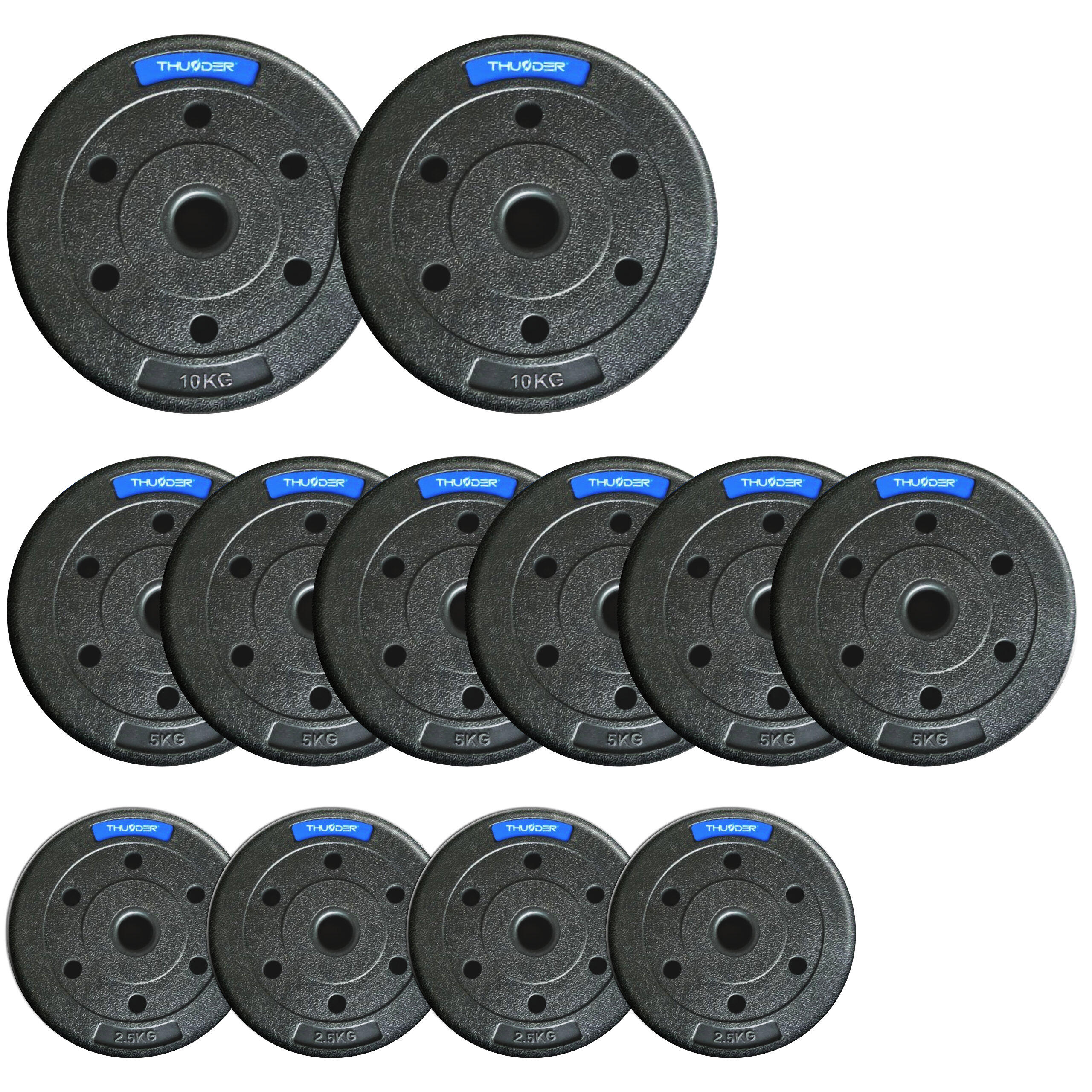 Zestaw obciążeń kompozytowych Thunder SET-B-09-60KG (2x10 6x5 4x2,5)