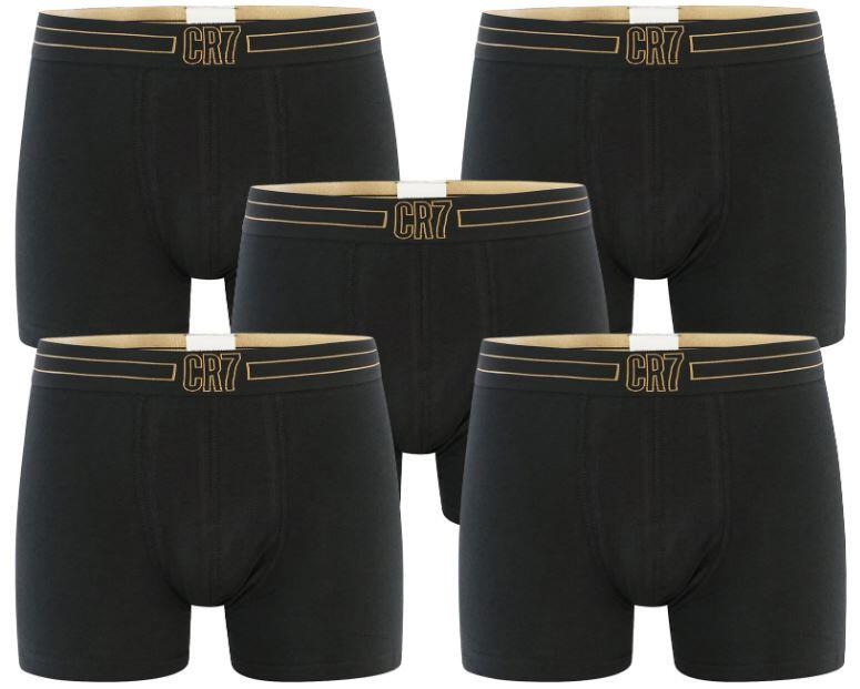 CR7 Cristiano Ronaldo Bokserki 5-pack – Czarny/Złoty, Rozmiar M