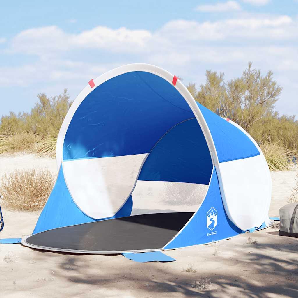 VidaXL Namiot plażowy pop-up wodoodporny lazurowy