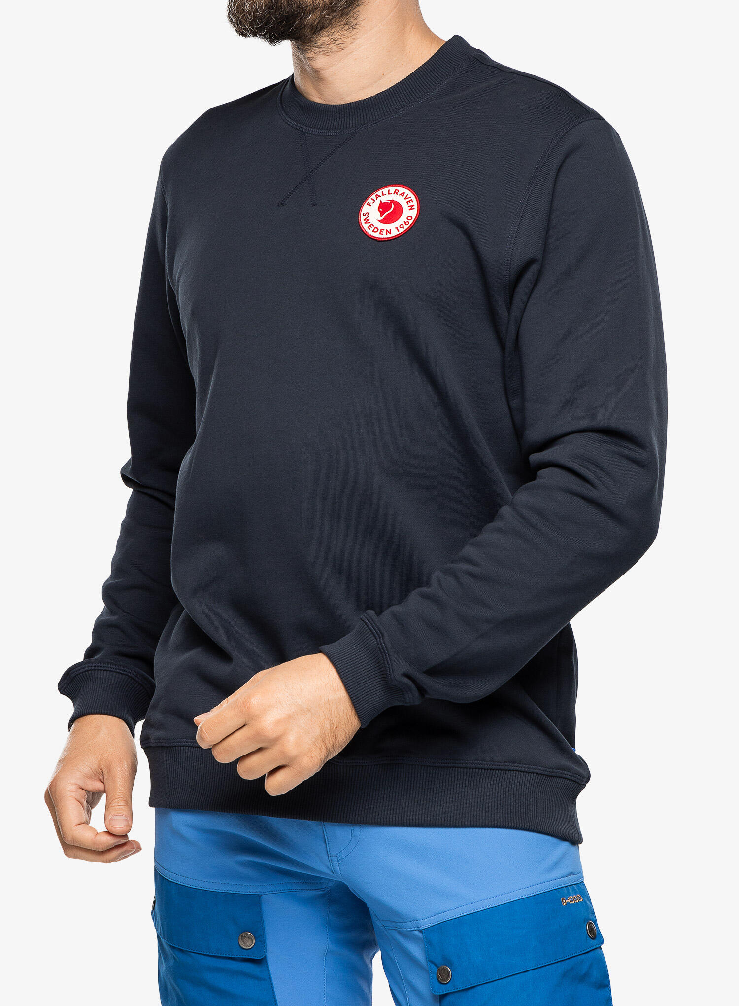 Bluza bawełniana męska Fjallraven 1960 Logo Badge Sweater M