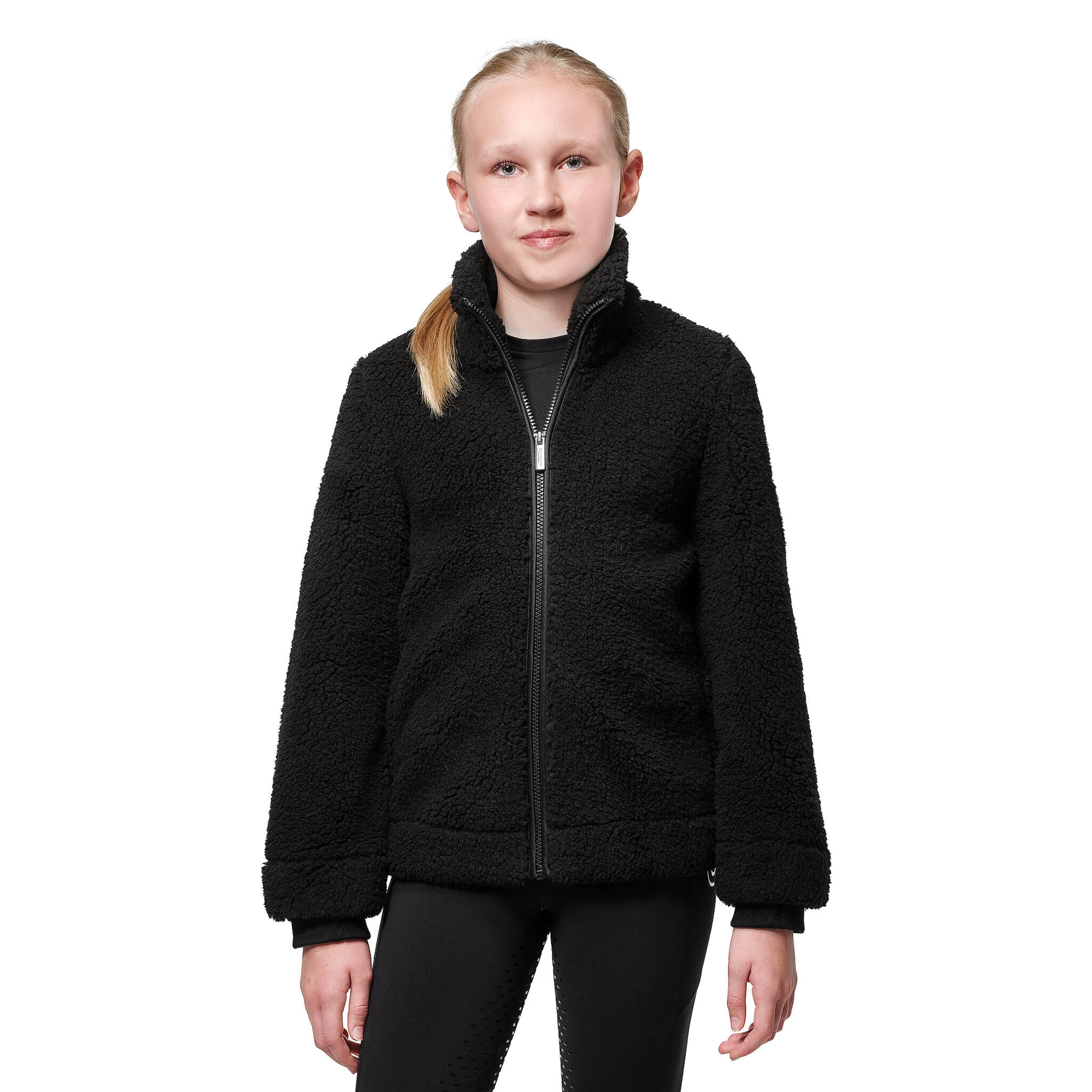 Dziewczęcy polar z zamkiem błyskawicznym Equestrian Stockholm Teddy