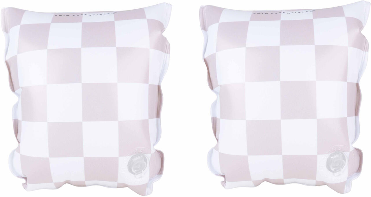 Swim Essentials Arm Bands - Beige - Checkmate