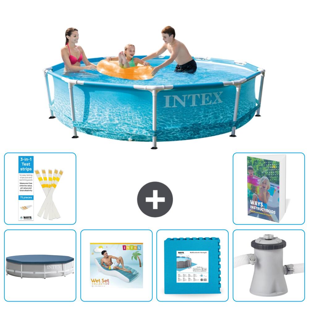 INTEX Basen ze stelażem Okrągły - 305x76 cm - 7-częściowy S129