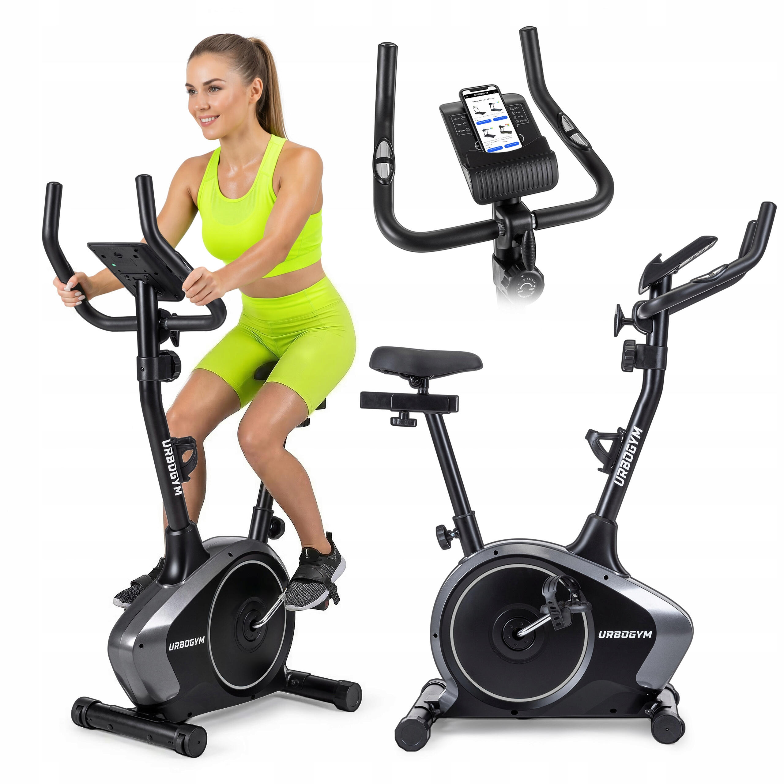 Rower stacjonarny Magnetyczny regulacja pozioma Argo Silver