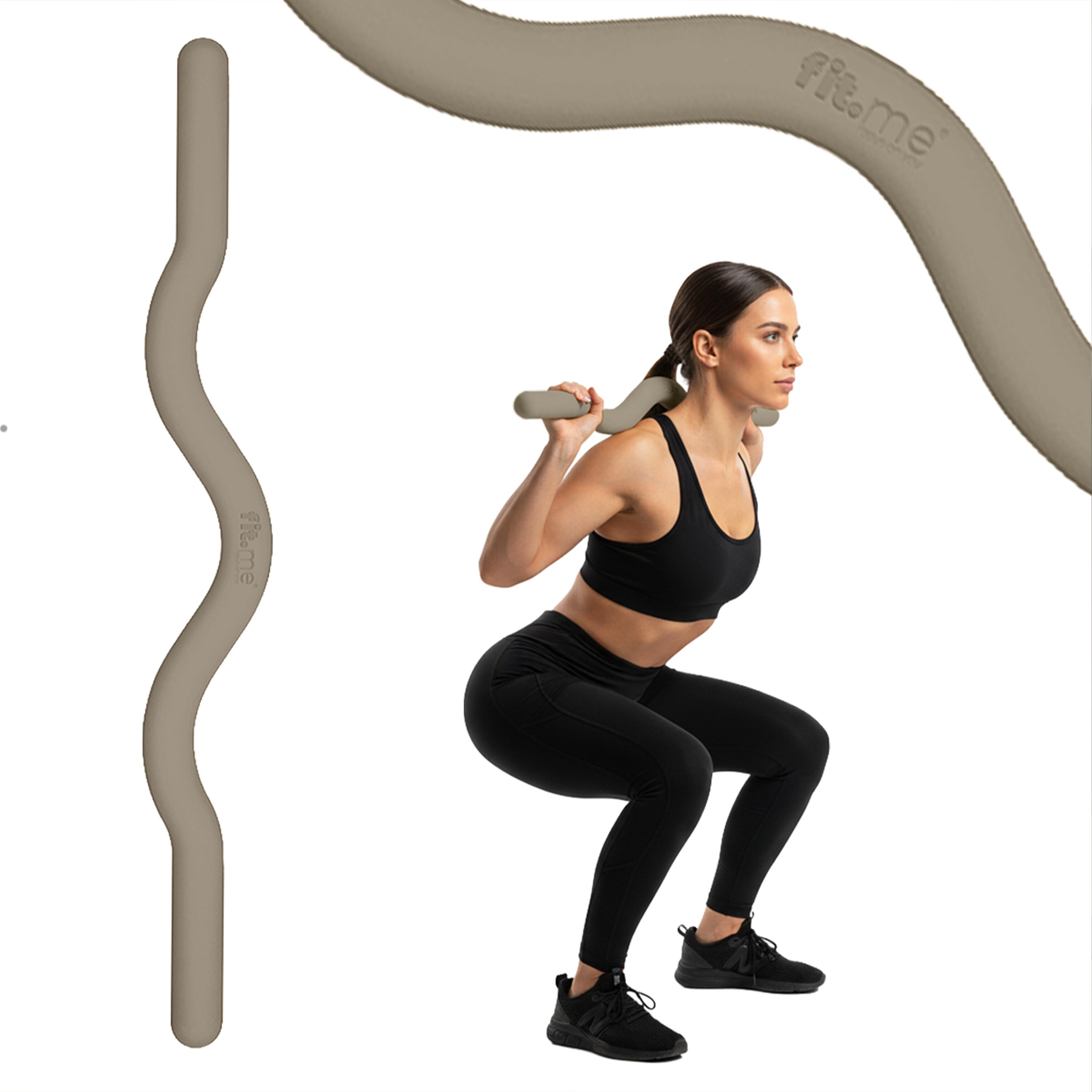 SZTANGA OBCIĄŻENIOWA ŁAMANA SILIKONOWA DO ĆWICZEŃ FITNESS PILATES 6.8 KG