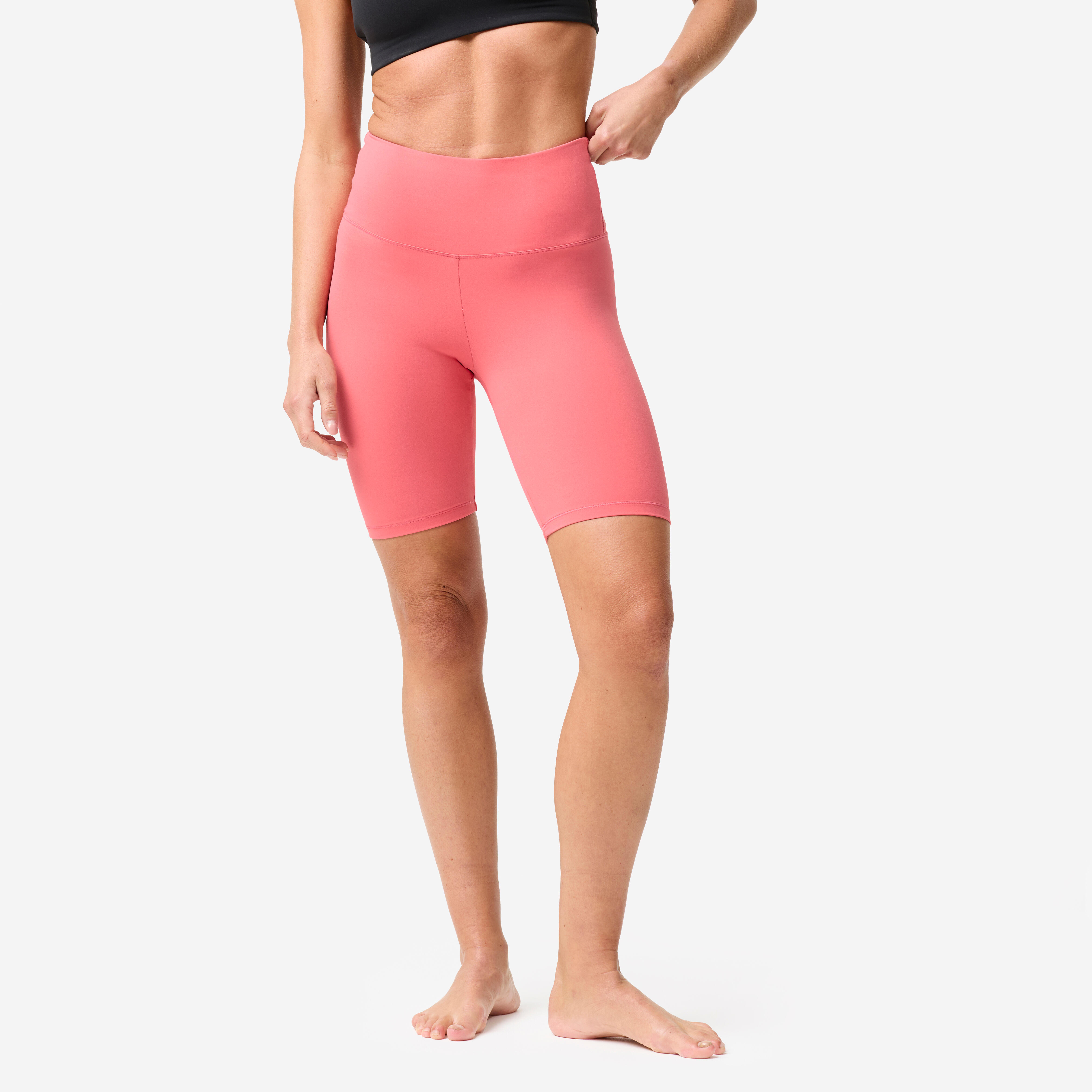 Legginsy krótkie do jogi i pilatesu Domyos