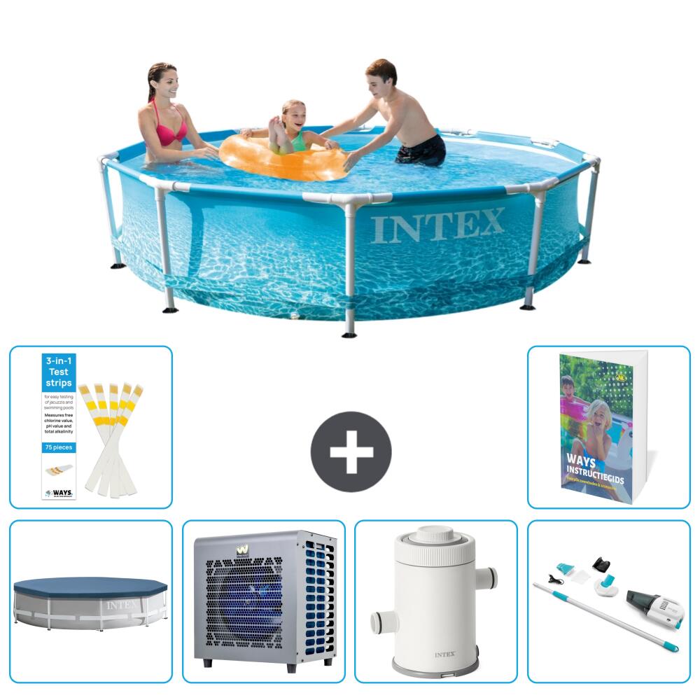 INTEX Basen ze stelażem Okrągły - 305x76 cm - 7-częściowy S25