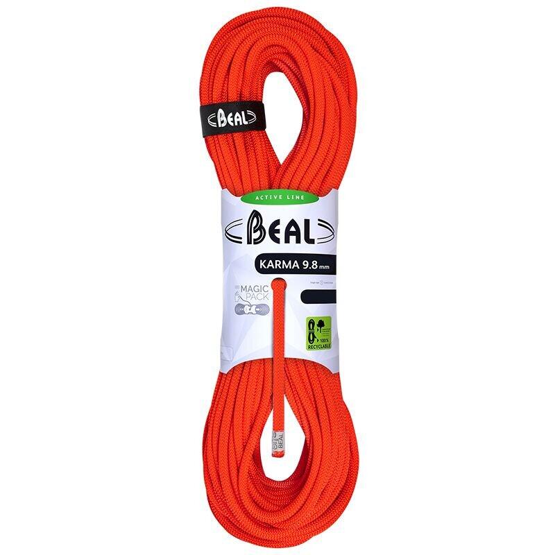 Lina wspinaczkowa dynamiczna Beal Karma 9,8 mm 50 m Solid Orange