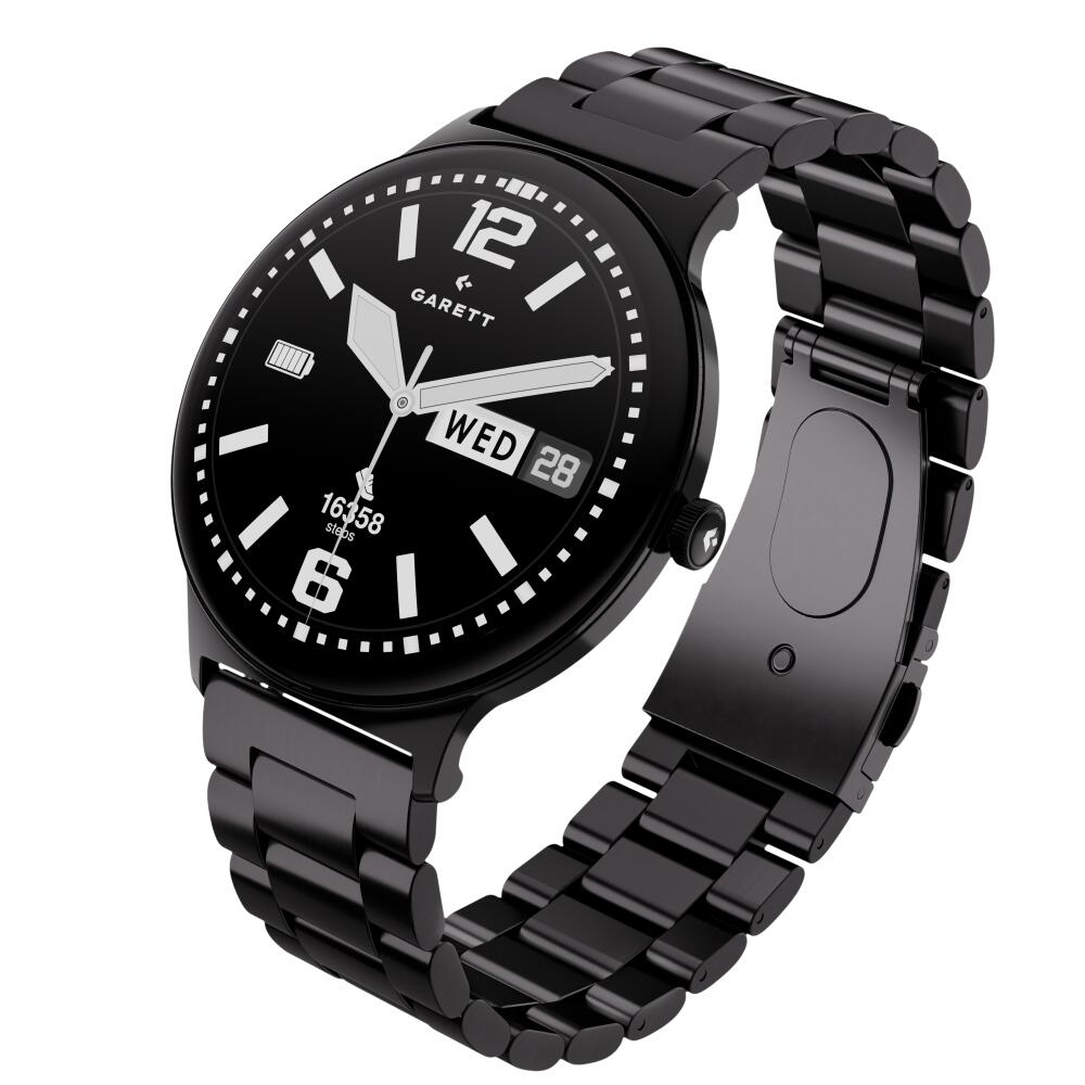 Smartwatch Garett Quantum Glow czarny stalowy