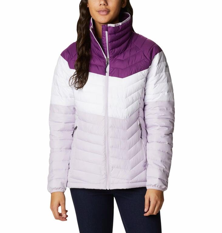 COLUMBIA Kurtka damska POWDER LITE BLOCKED JACKET Plum White Pale Lilac-M