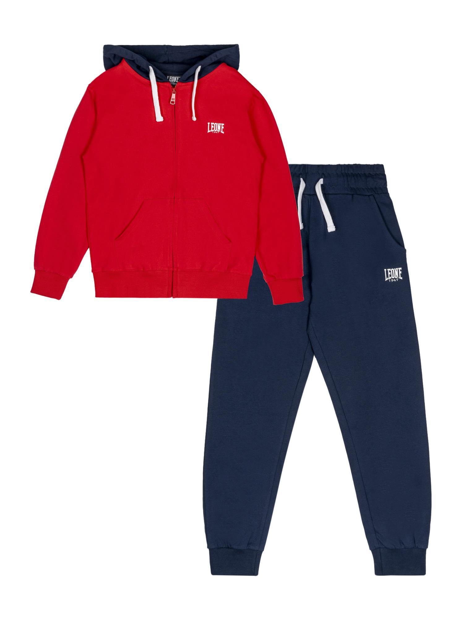 Dres dziecięcy Leone 1947 Apparel New Basic z kapturem i zamkiem z bawełny