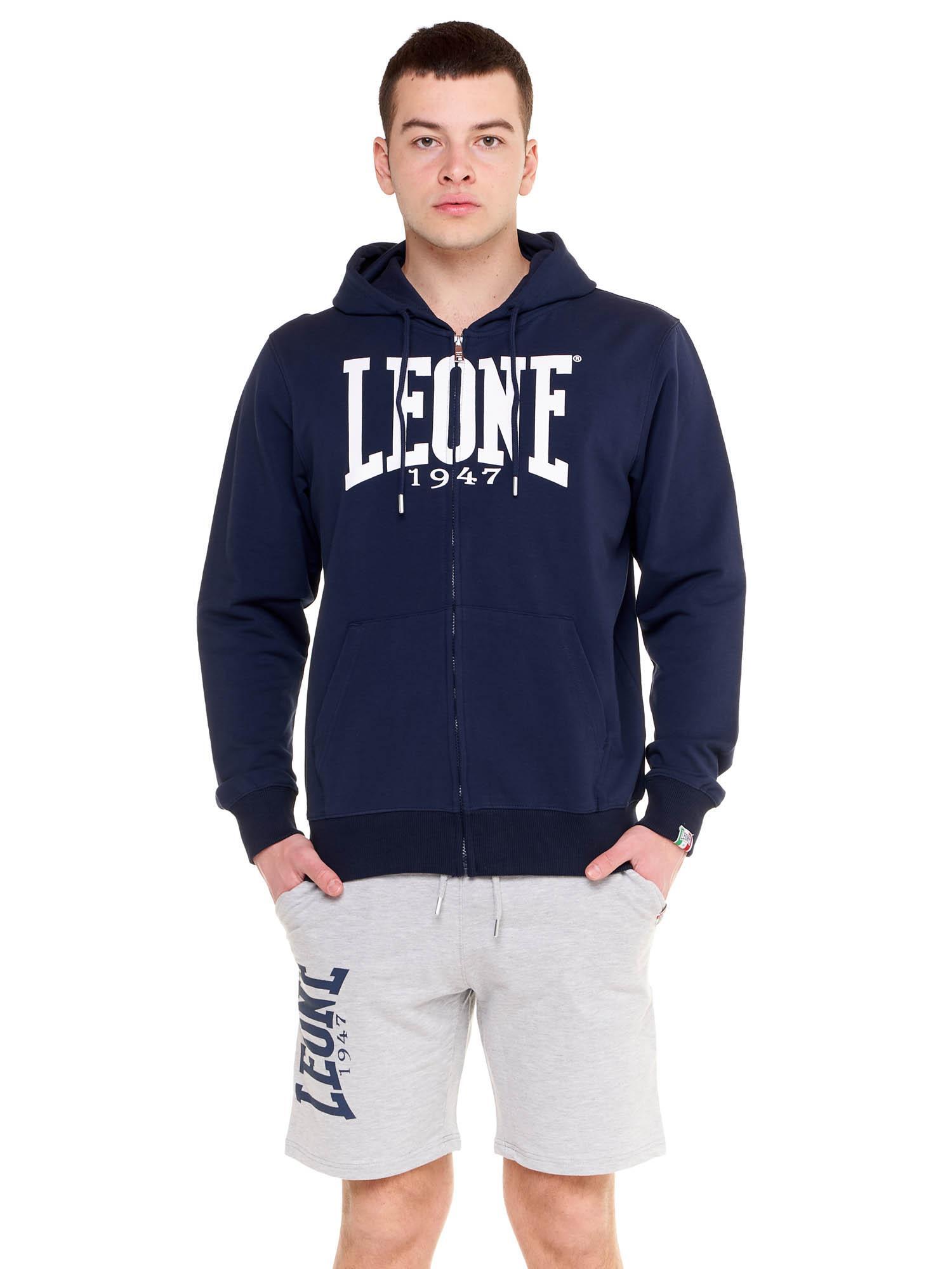 Leone 1947 Apparel Bluzy z kapturem męskie zapinane na zamek