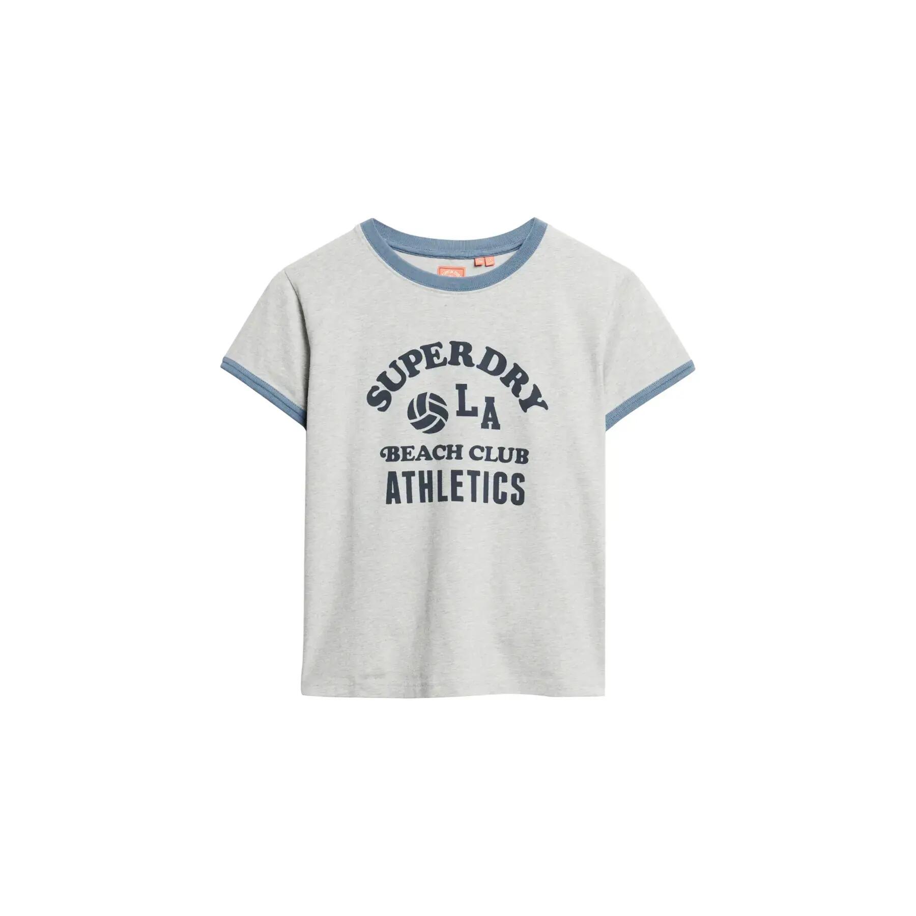 Damska koszulka w kontrastowym kolorze Superdry Athletic Essentials Beach