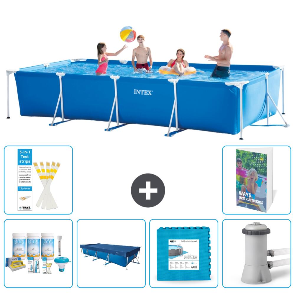 INTEX Basen ze stelażem Prostokątny - 450x220x84 cm - 7-częściowy S66