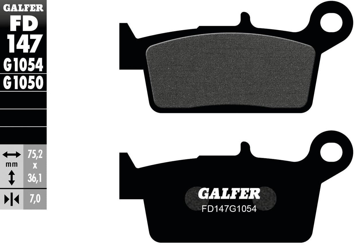 GALFER klocki hamulcowe FD147 organiczne