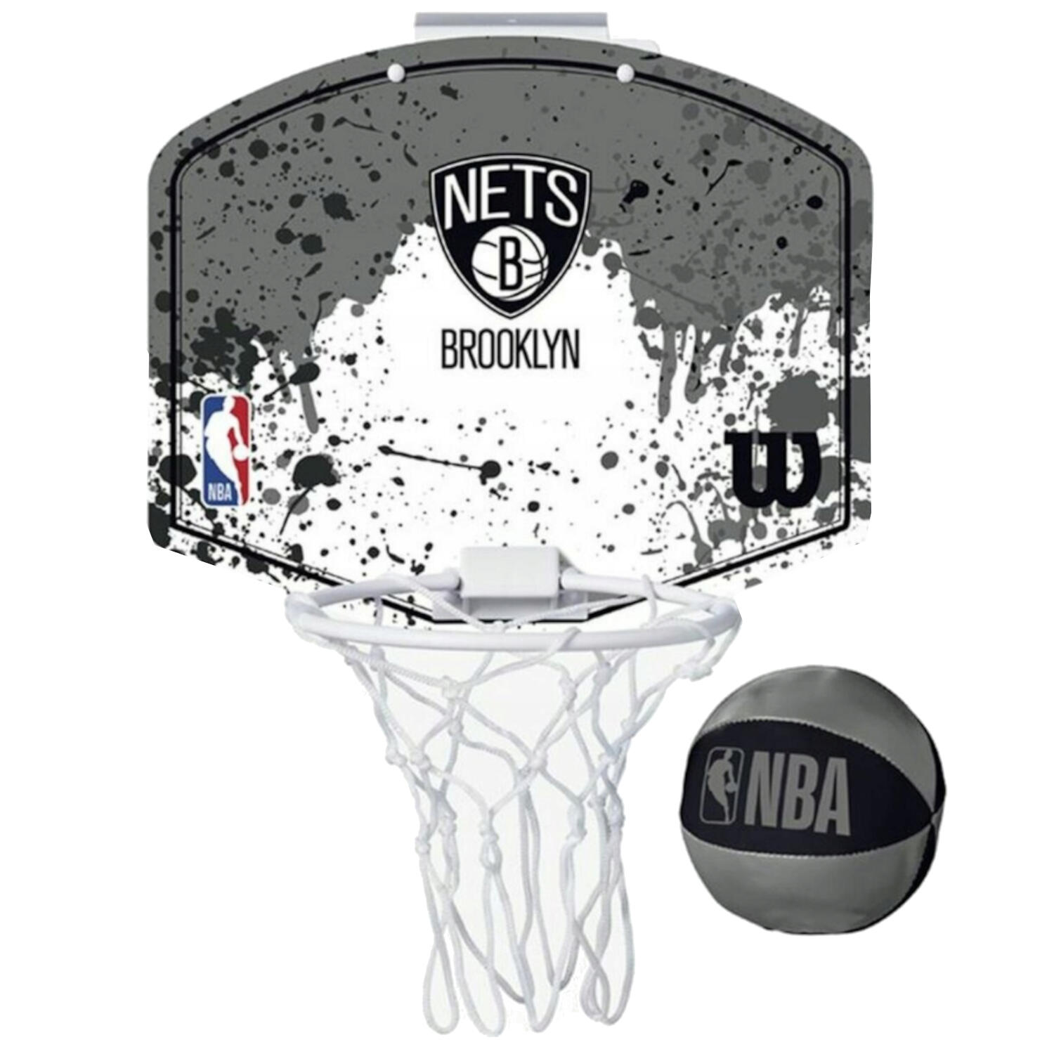 Фото - Баскетбольне кільце Wilson Mini kosz nba Brooklyn Nets Biały, Szary Uniwersalny 