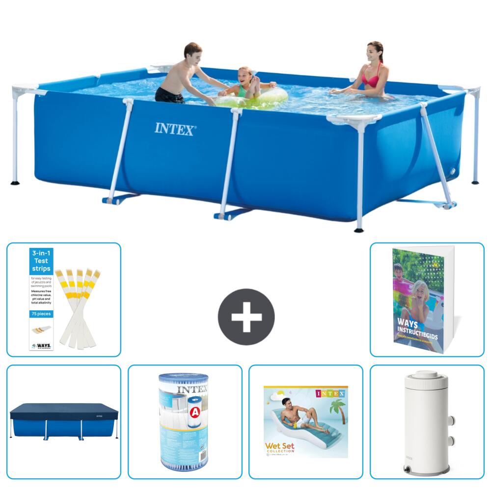 INTEX Basen ze stelażem Prostokątny - 300x200x75 cm - 7-częściowy S113