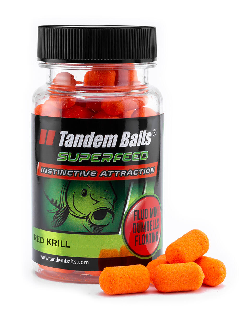 Pływające Mini Dumbells SuperFeed Fluo 30g Red Krill