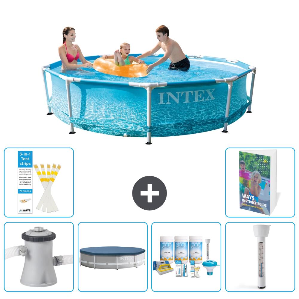INTEX Basen ze stelażem Okrągły - 305x76 cm - 7-częściowy S226