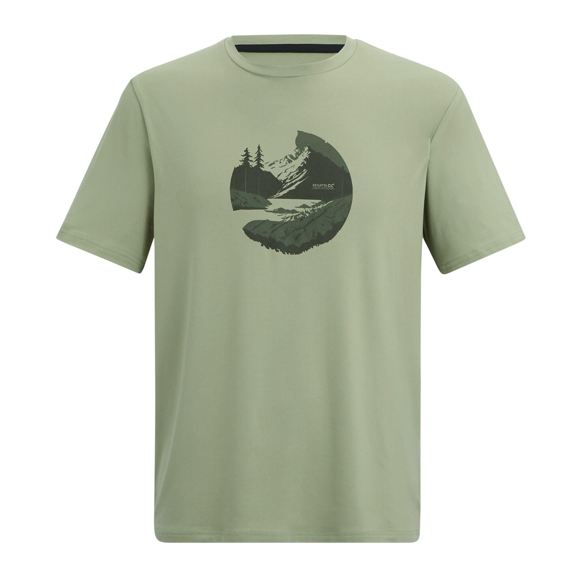 T-shirt Męski Z Motywem Zachodu Słońca Rozciągliwa Fingal