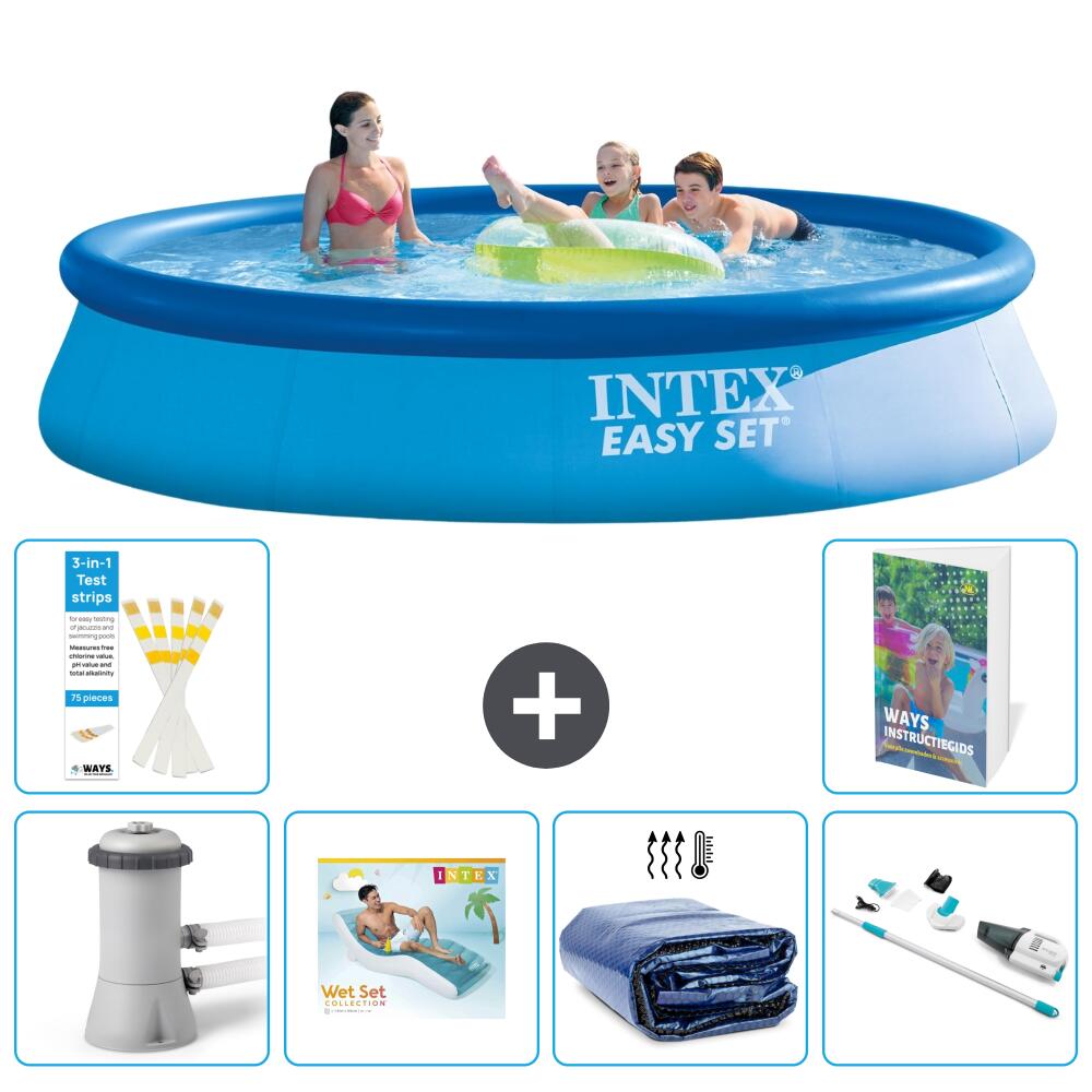 INTEX Basen Easy Set Okrągły - 396x84 cm - 7-częściowy S261