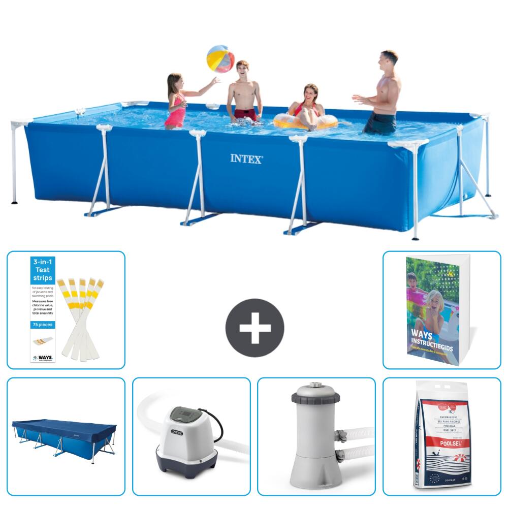 INTEX Basen ze stelażem Prostokątny - 450x220x84 cm - 7-częściowy S127