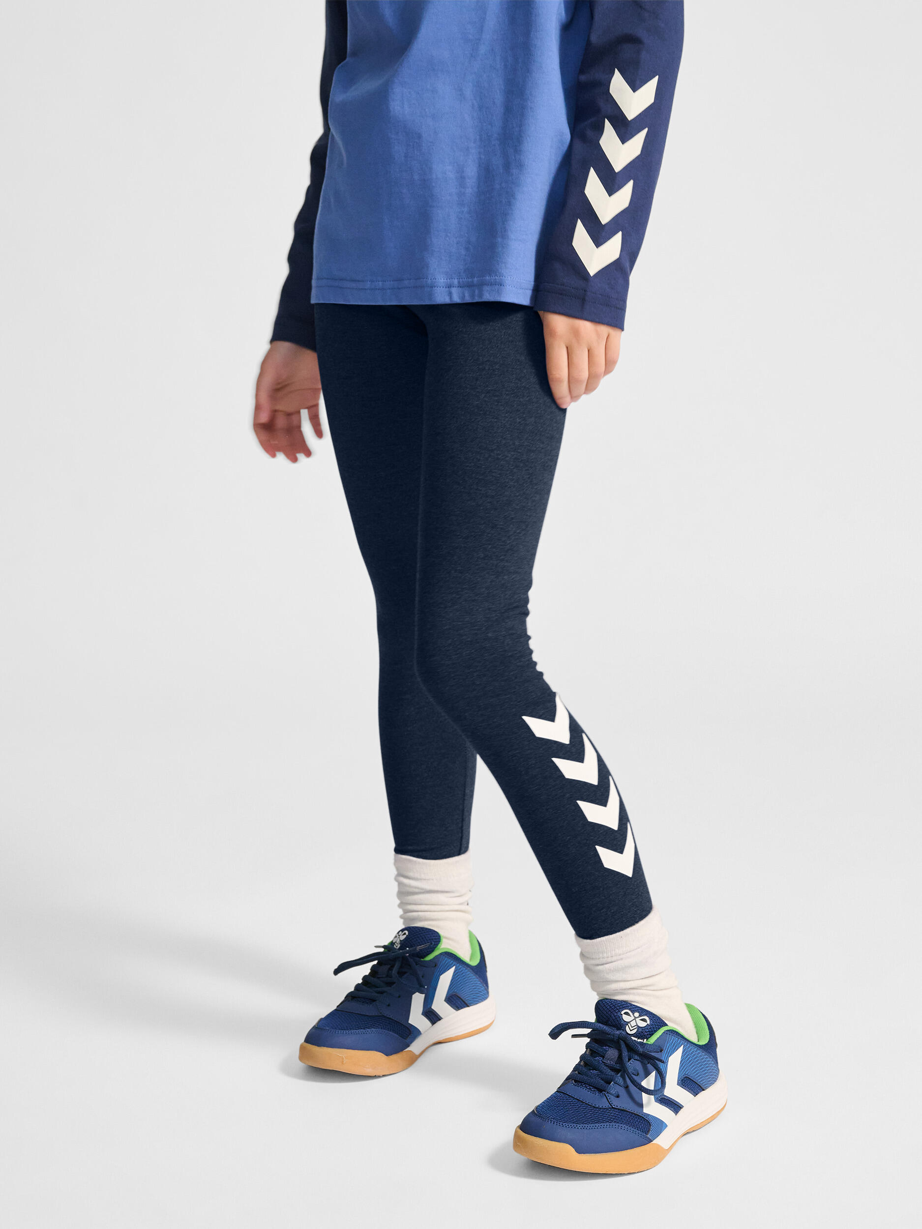 Dziewczęce legginsy z logo Hummel