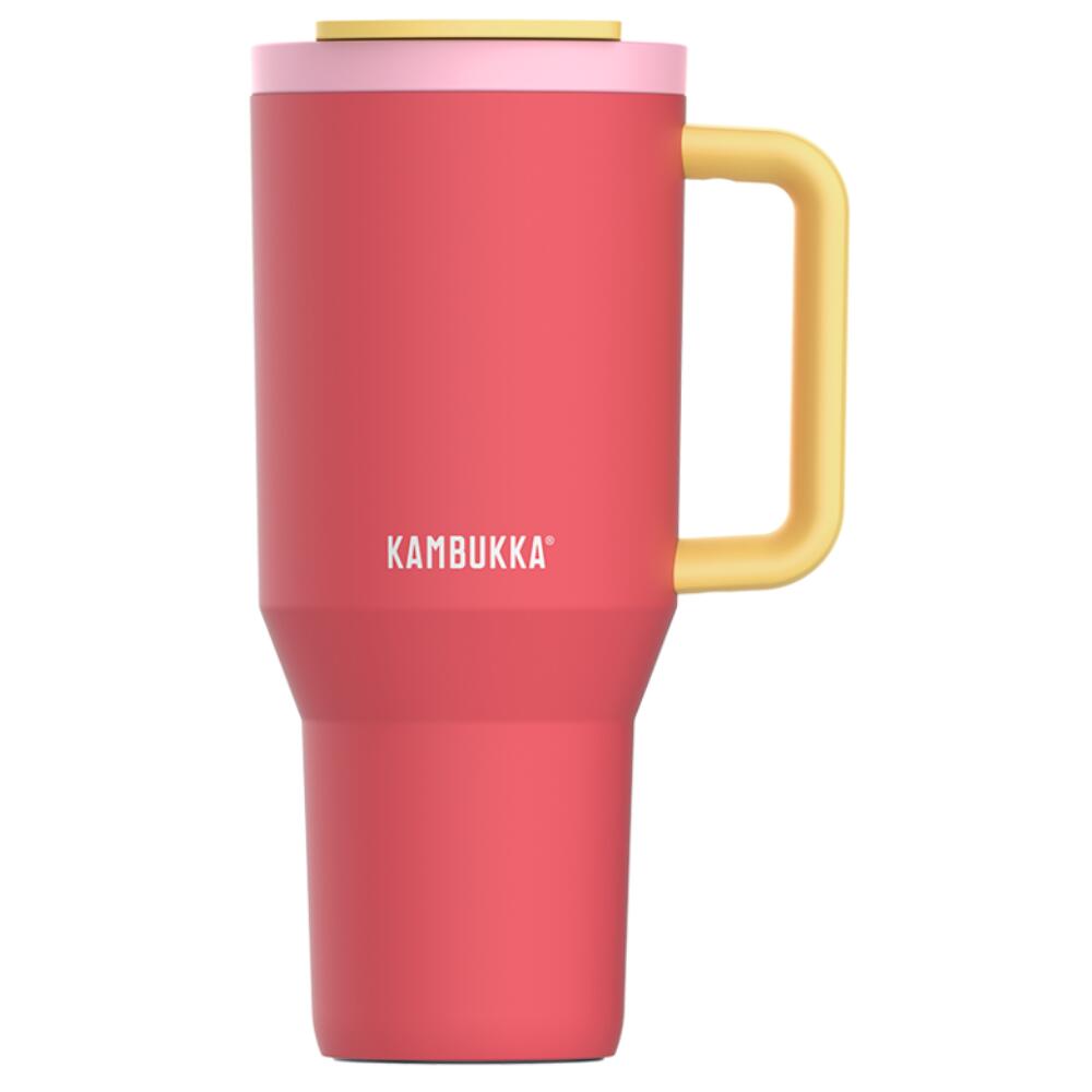 Kubek termiczny ze słomką termos podróżny Kambukka Rio 950ml - Pink Papaya