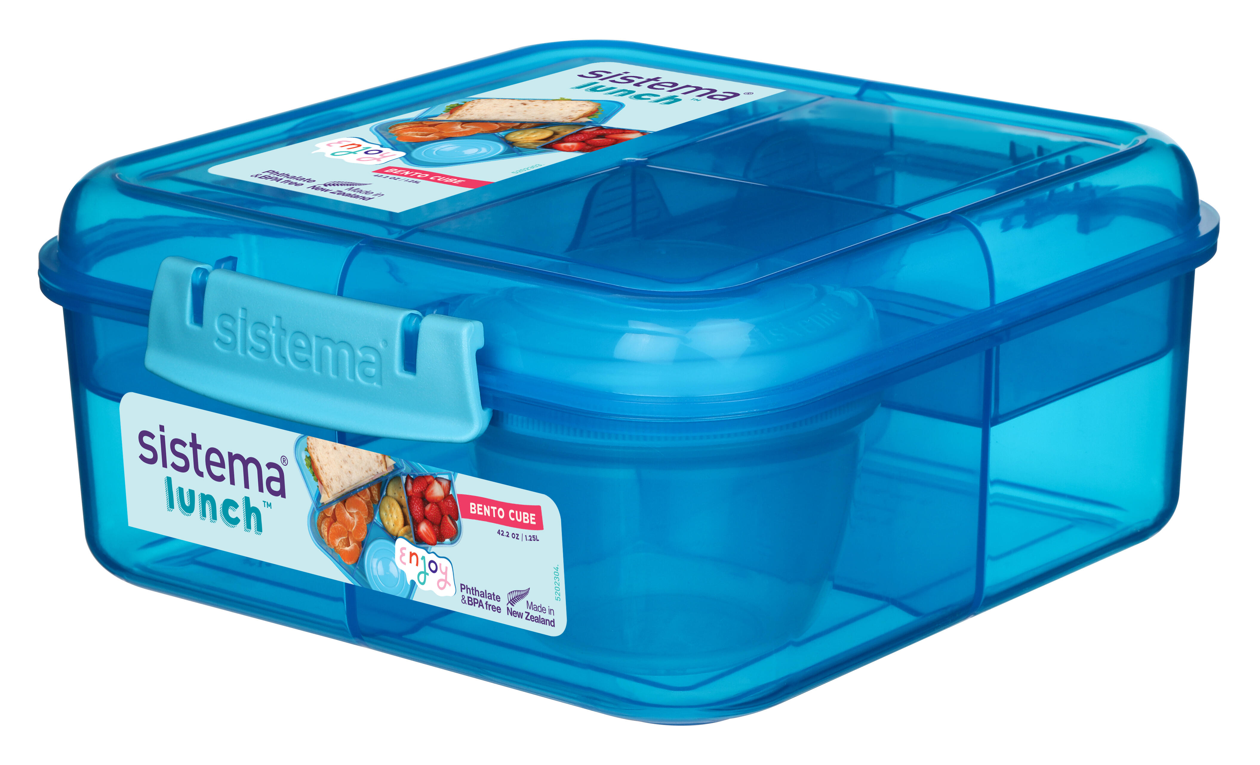 Lunch Bento Cube z pojemnikiem na jogurt i dwiema tackami 1,25 l