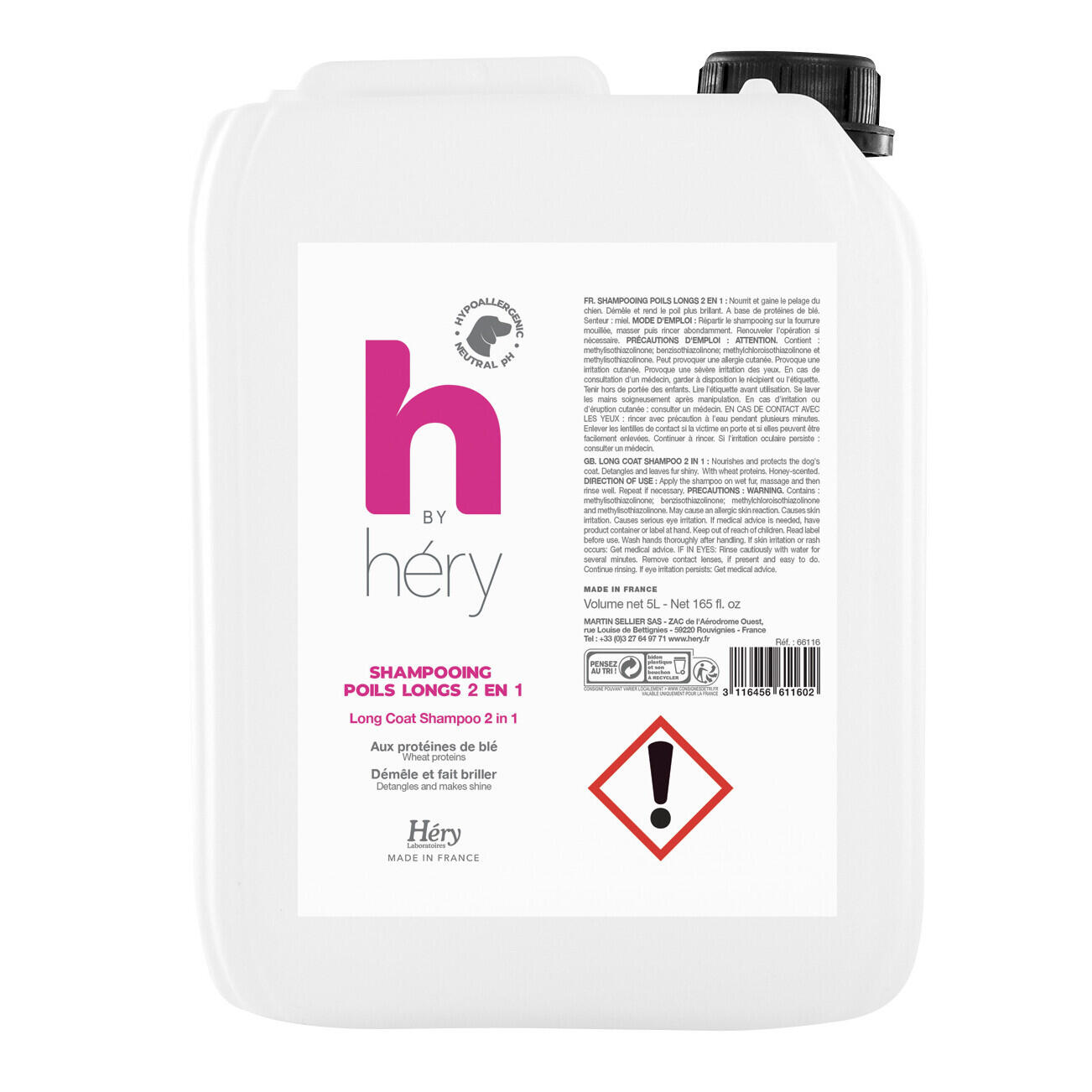 Szampon dla psa z długą sierścią Héry HBH
