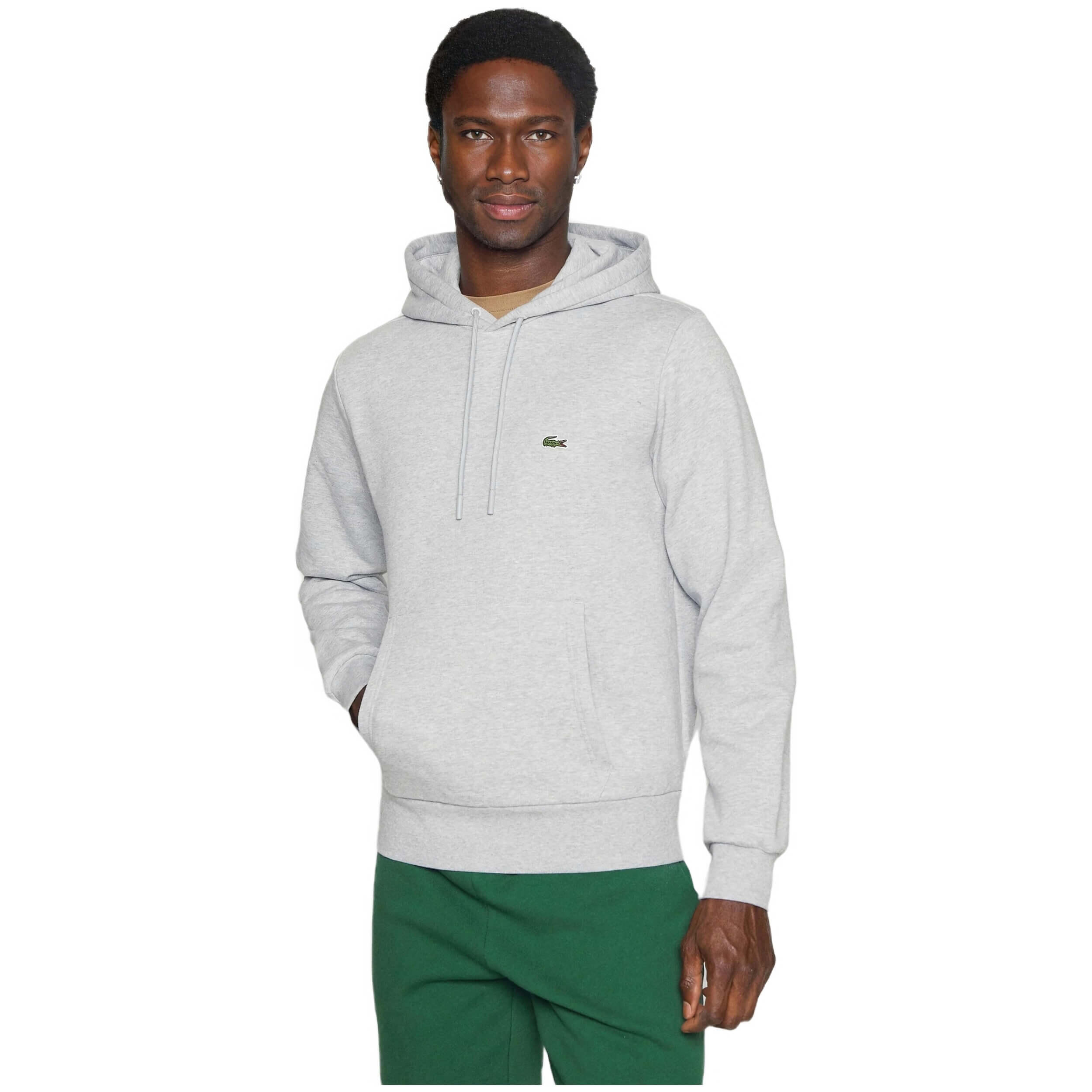 Bluza z kapturem Męska Lacoste Jasnoszary
