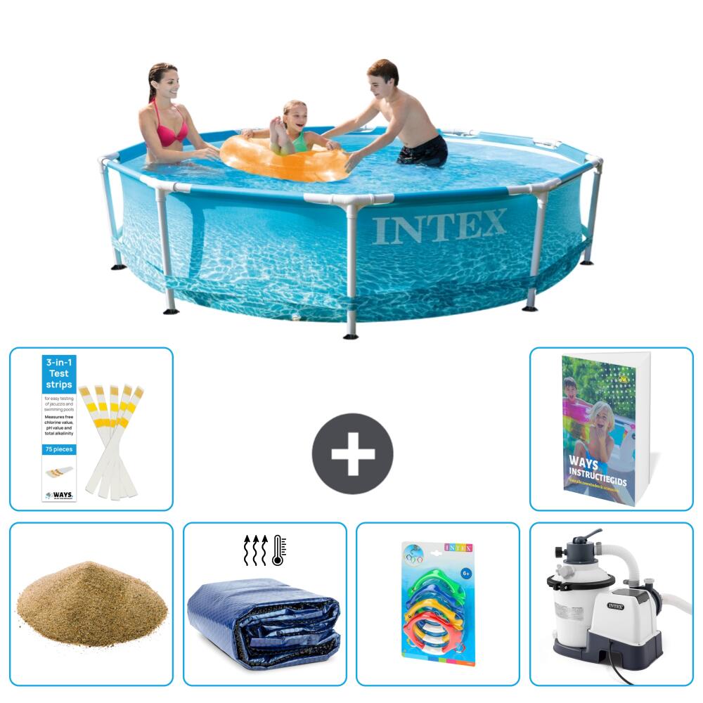 INTEX Basen ze stelażem Okrągły - 305x76 cm - 7-częściowy S36