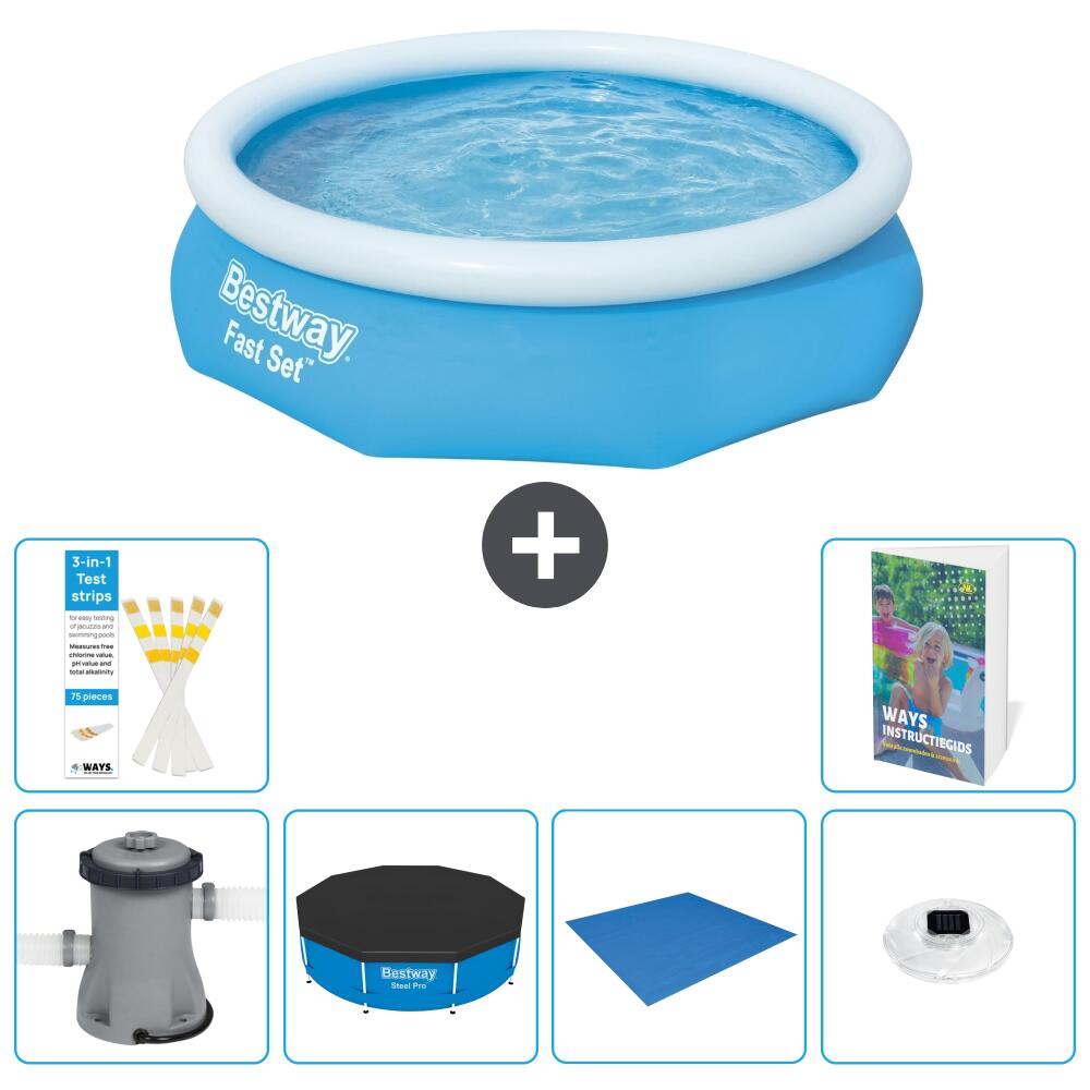 BESTWAY Basen Fast Set Okrągły - 305x76 cm - 7-częściowy S248