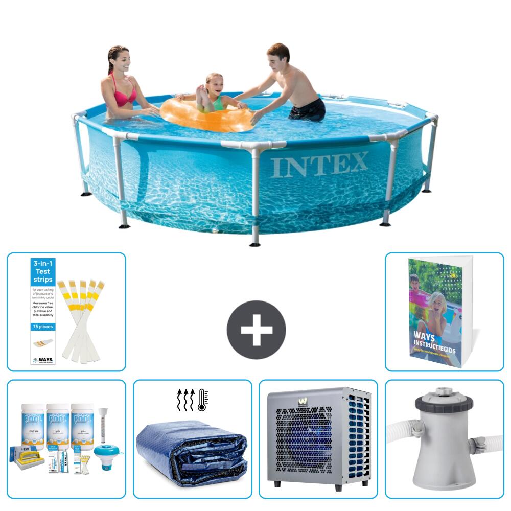INTEX Basen ze stelażem Okrągły - 305x76 cm - 7-częściowy S128