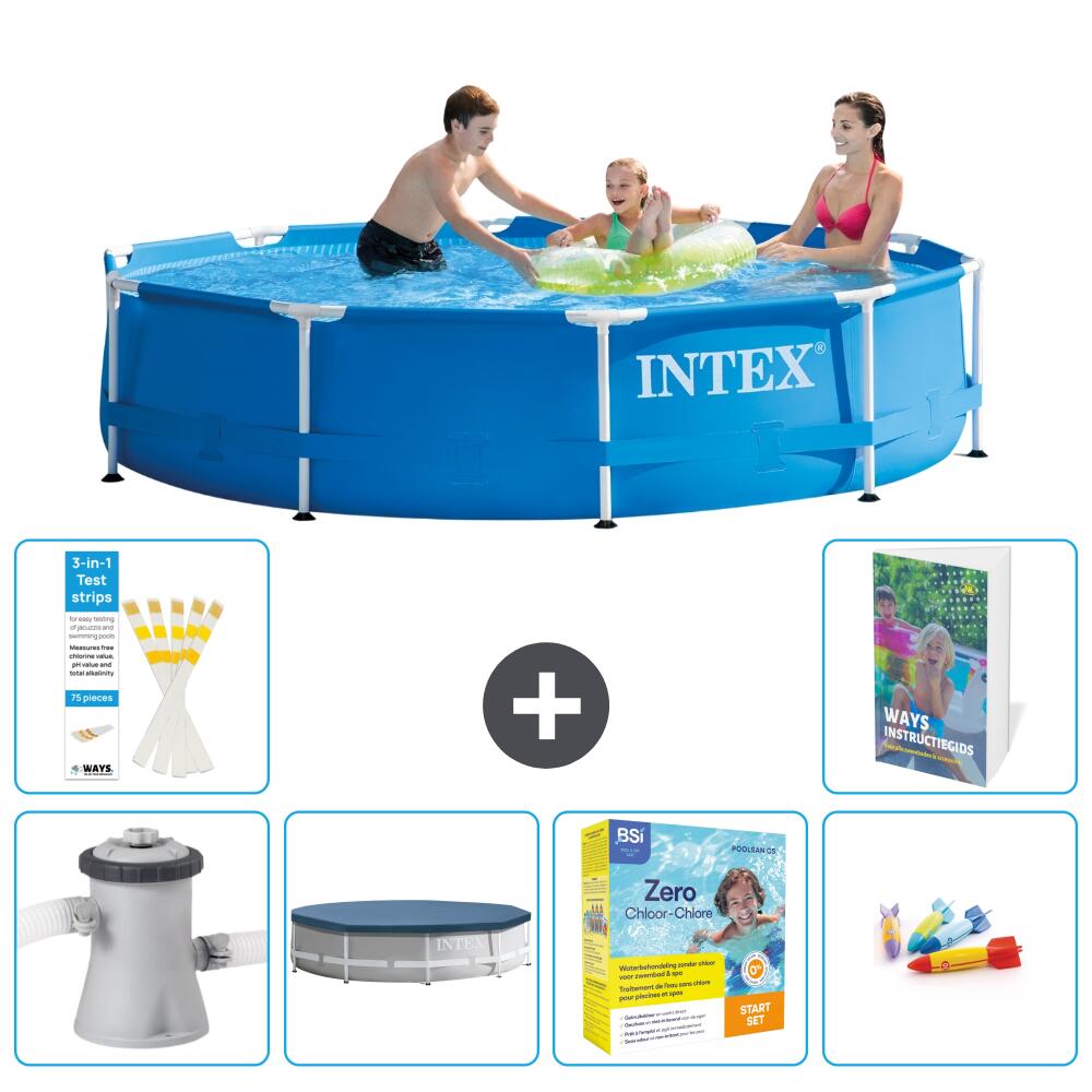 INTEX Basen ze stelażem Okrągły - 305x76 cm - 7-częściowy S231