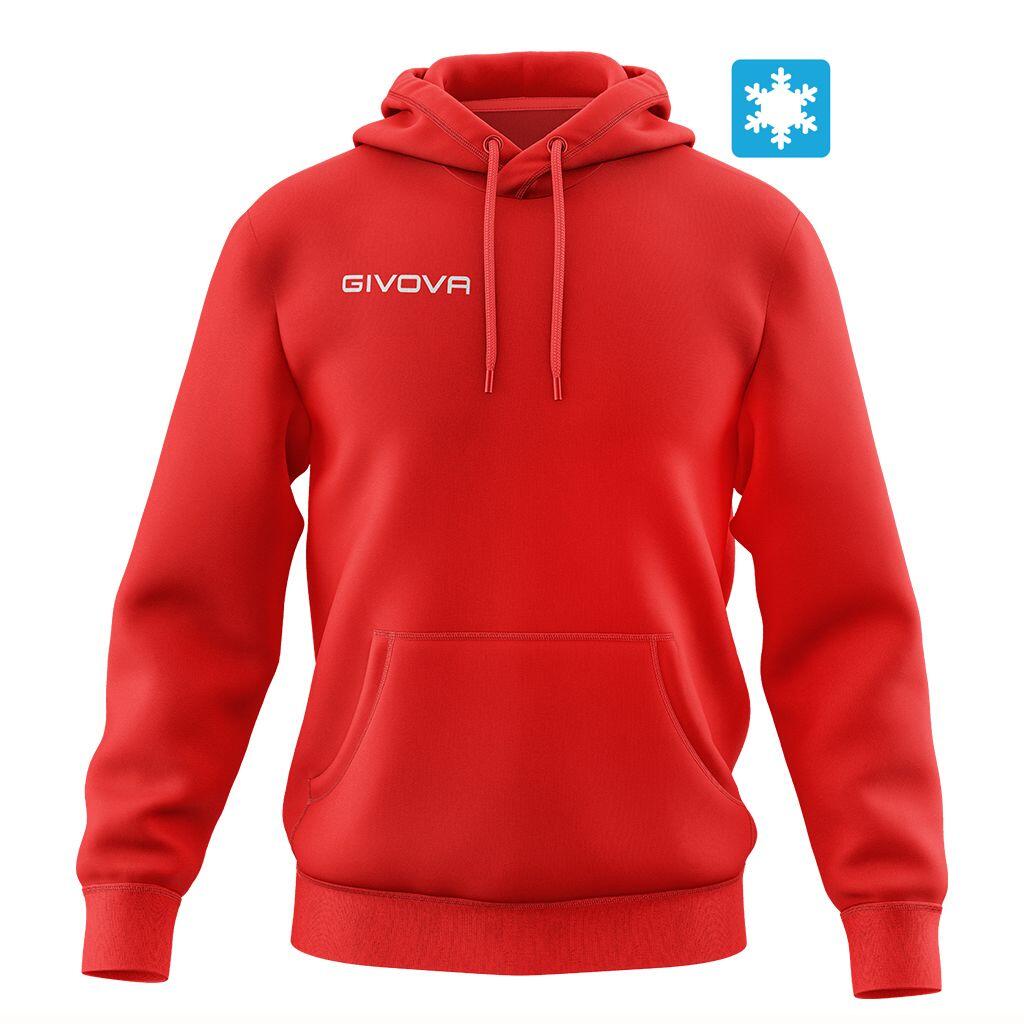 Bawełniana bluza Givova Hoodie czerwona