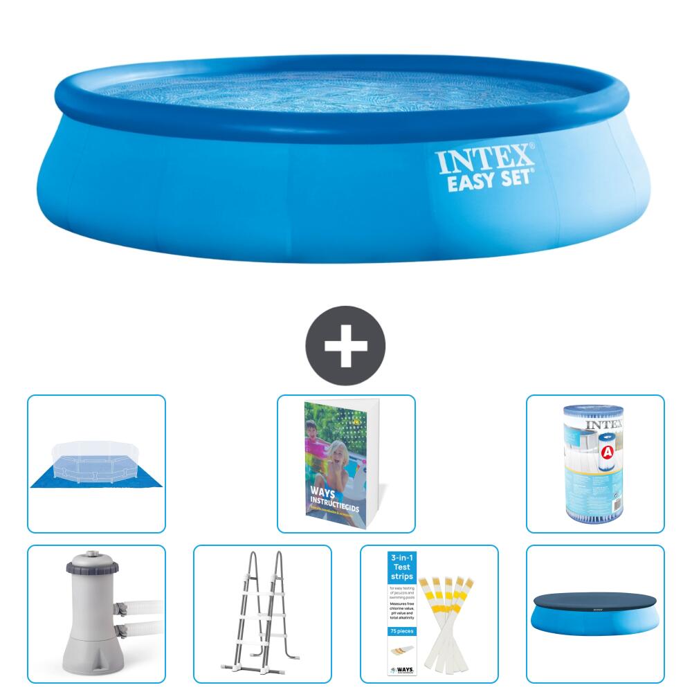 INTEX Basen Easy Set Okrągły - 457x107 cm - 8-częściowy S594
