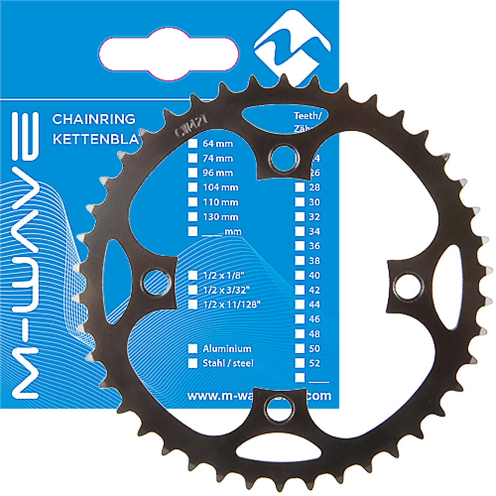 Samox M-Wave zębatka do e-bike 38T 1/2 x 3/32 BCD 104 mm czarny