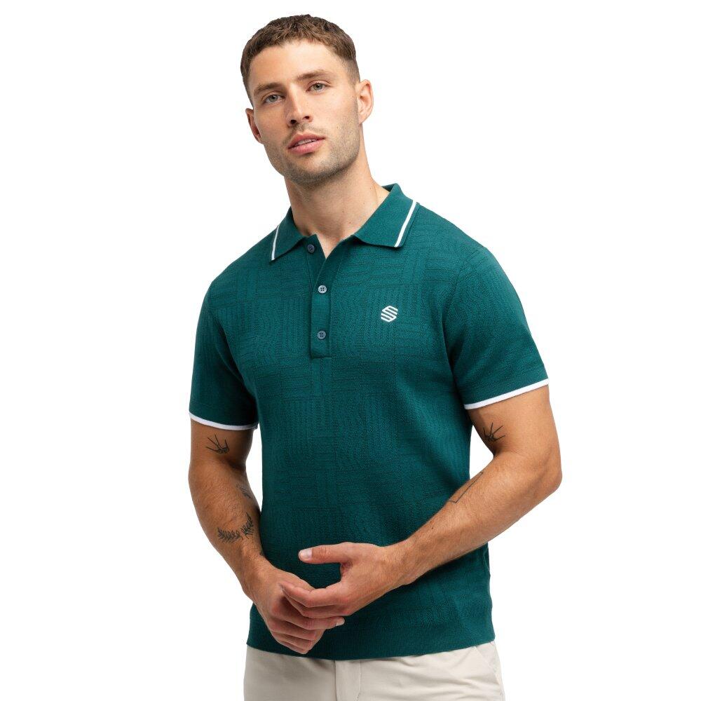 Męska golfowa koszulka polo z dzianiny Siroko Trevino Teal