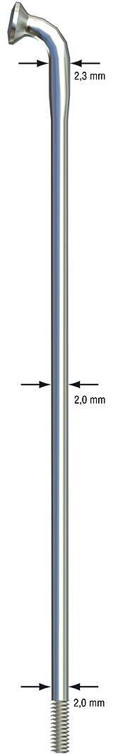 SAPIM X-Strong szprycha stal nierdzewna 2,34/2,00 Ø 268 mm, 100 szt