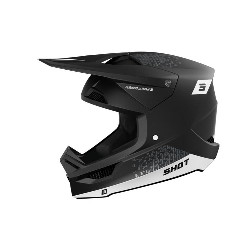 Kask Shot Furious Draw Czarny Biały Dorosły