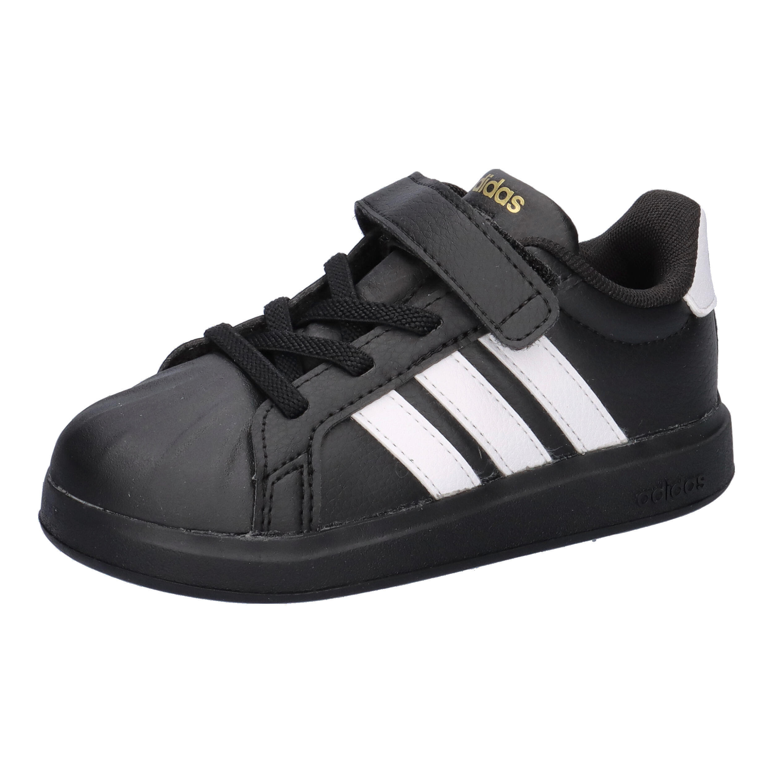Buty dziecięce adidas Streettalk EL I - czarne, syntetyczne, z rzepem