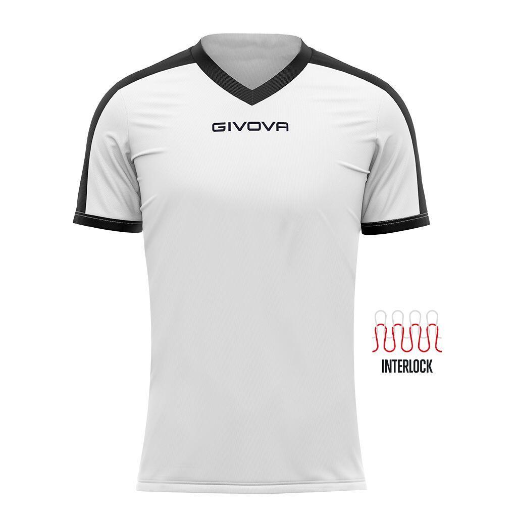 Koszulka sportowa Givova Revolution czarno-biała 2XL