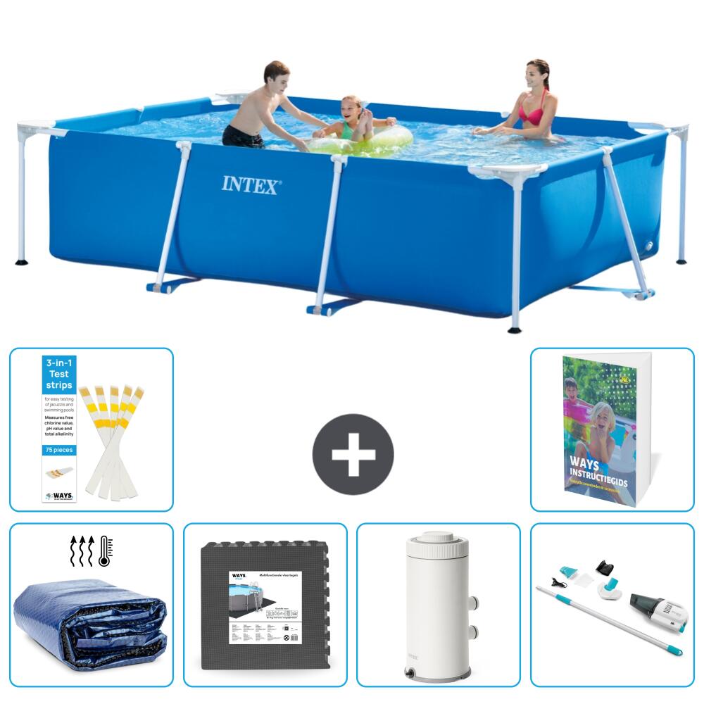 INTEX Basen ze stelażem Prostokątny - 300x200x75 cm - 7-częściowy S141