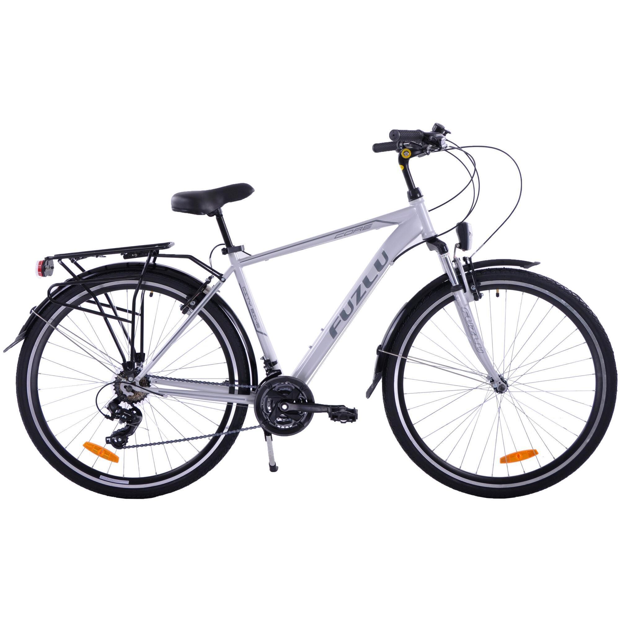 Rower trekkingowy Fuzlu Core męski amt srebrno-szary 19