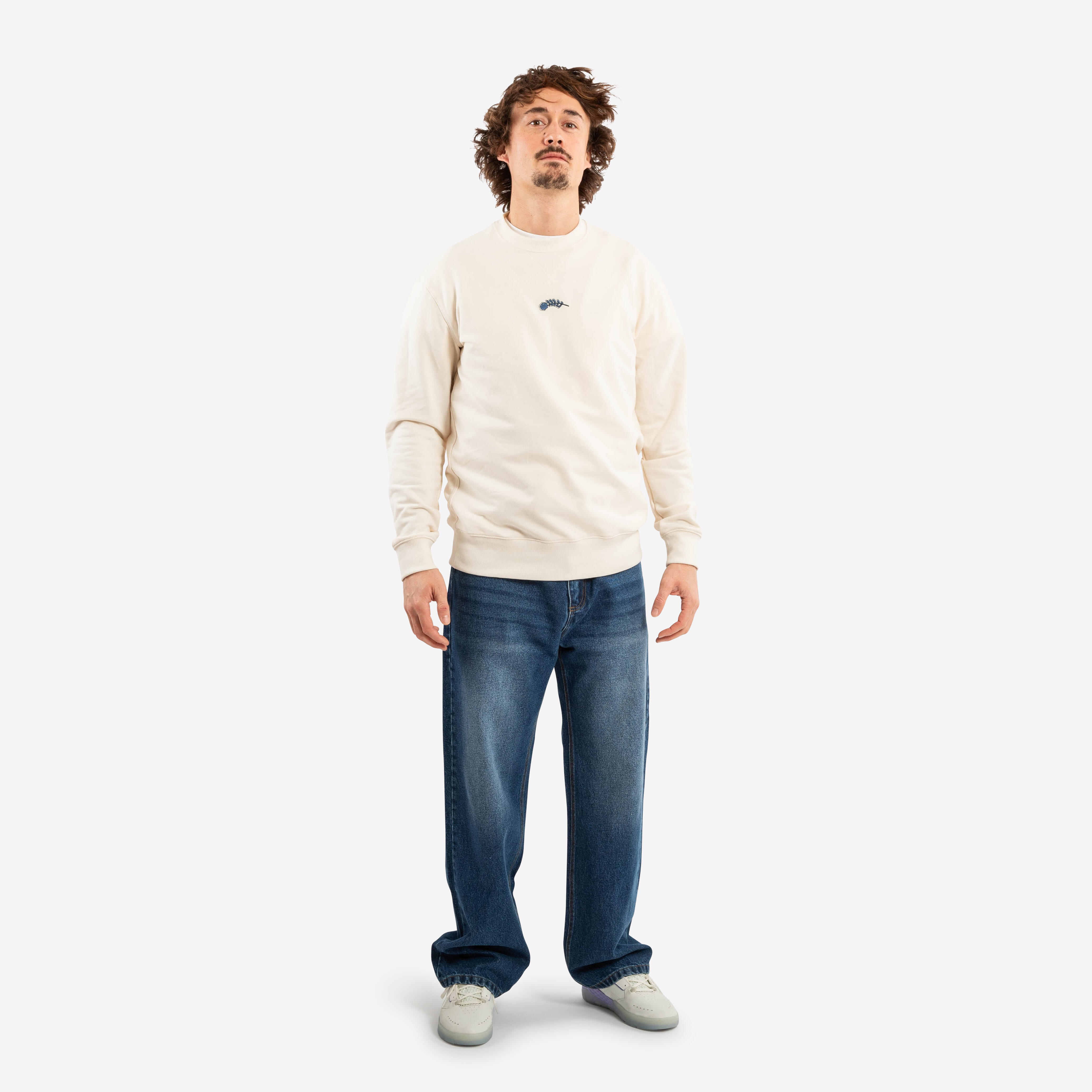 Second Life - Bluza skaterska z kolekcji Roos Zwetsloot, beżowa,... - Stan Dobry